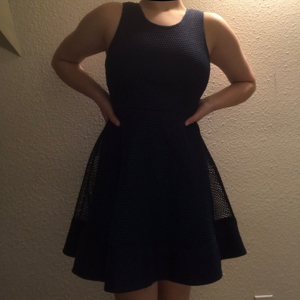 Beautiful Romeo+Juliet Couture blue textured dress. Size Medium.